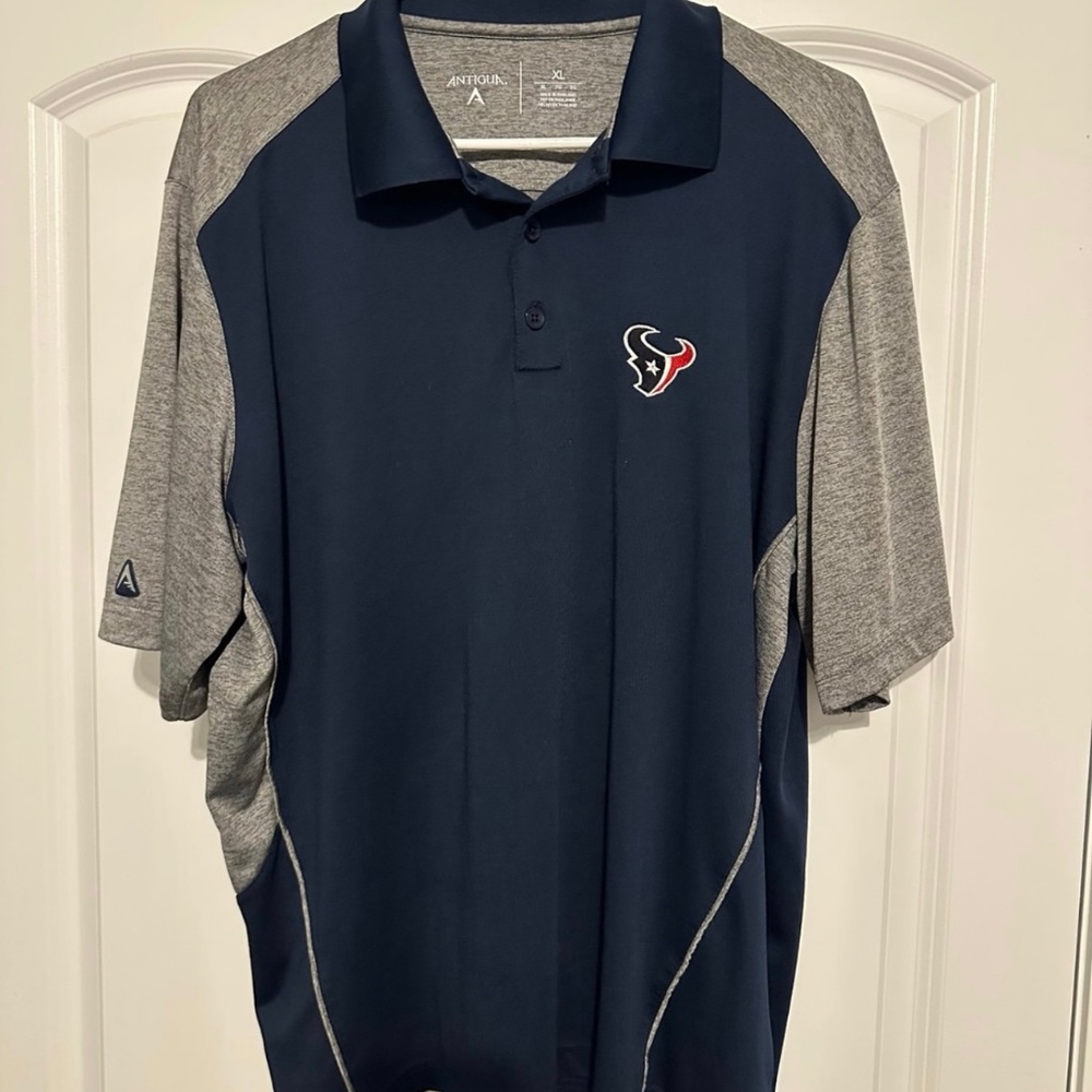 Polo Shirt Houston Texans Antigua Men’s Polo Shirt – Navy & Gray – Size XL